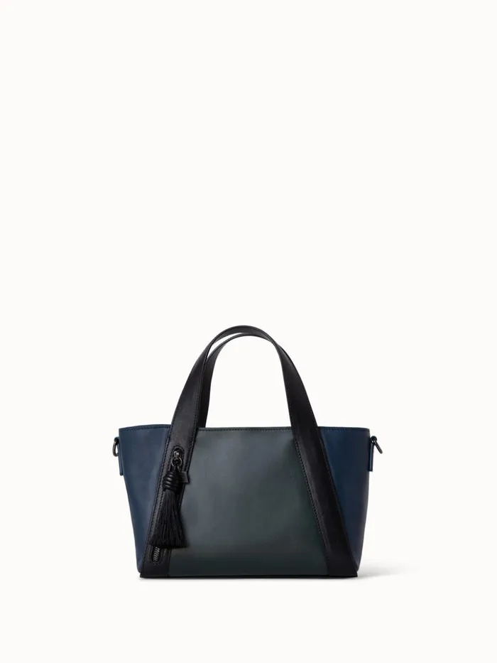 Little Alexa Handbag In Softcalf Colorblock Bottlepacificblack Women Akris Crossbody Bags