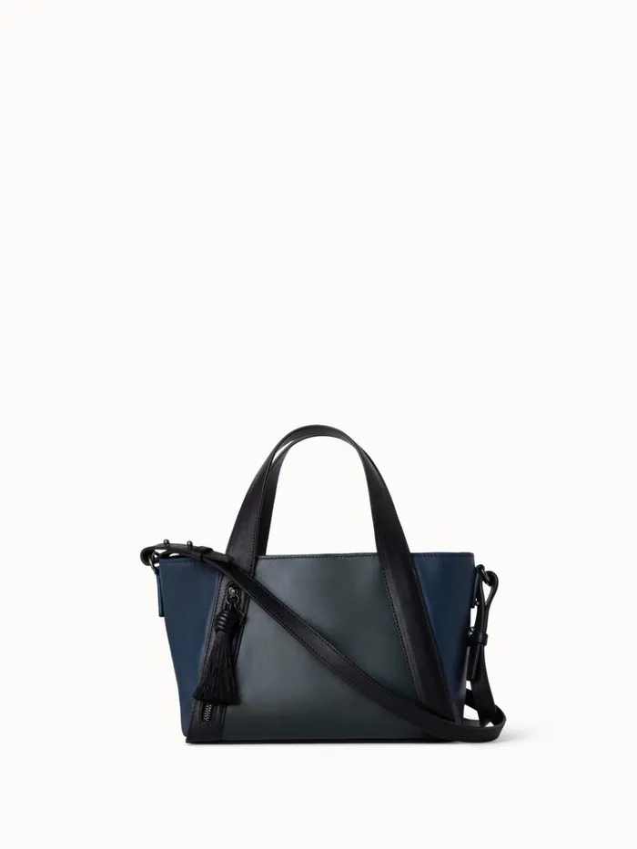 Little Alexa Handbag In Softcalf Colorblock Bottlepacificblack Women Akris Crossbody Bags