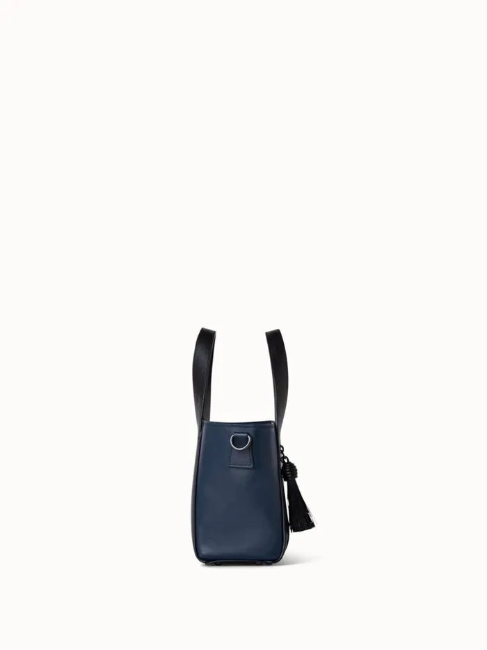 Little Alexa Handbag In Softcalf Colorblock Bottlepacificblack Women Akris Crossbody Bags