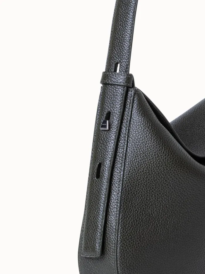 Little Anna Hobo Bag In Leather Olive Women Akris Mini Bags