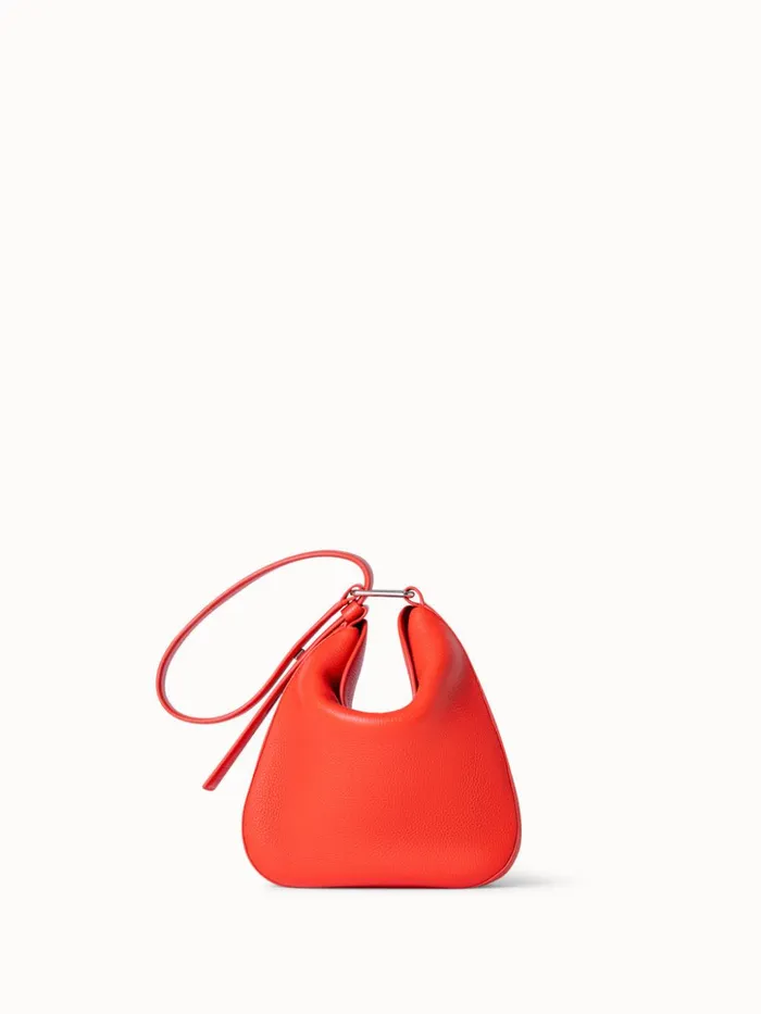Little Anna Hobo In Alcecalf Leather Tangerine Women Akris Mini Bags