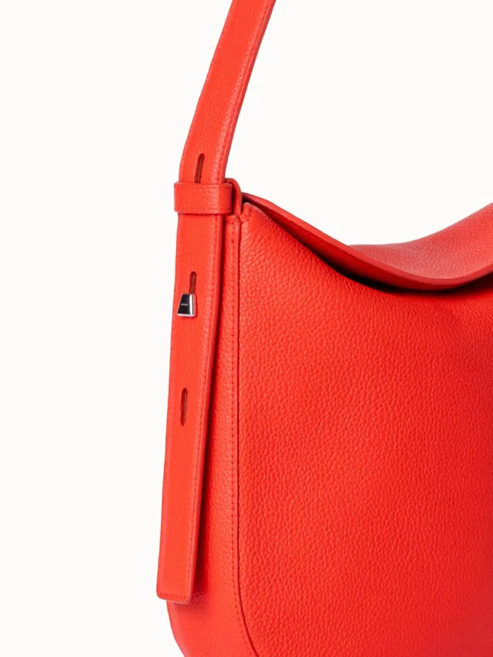 Little Anna Hobo In Alcecalf Leather Tangerine Women Akris Mini Bags