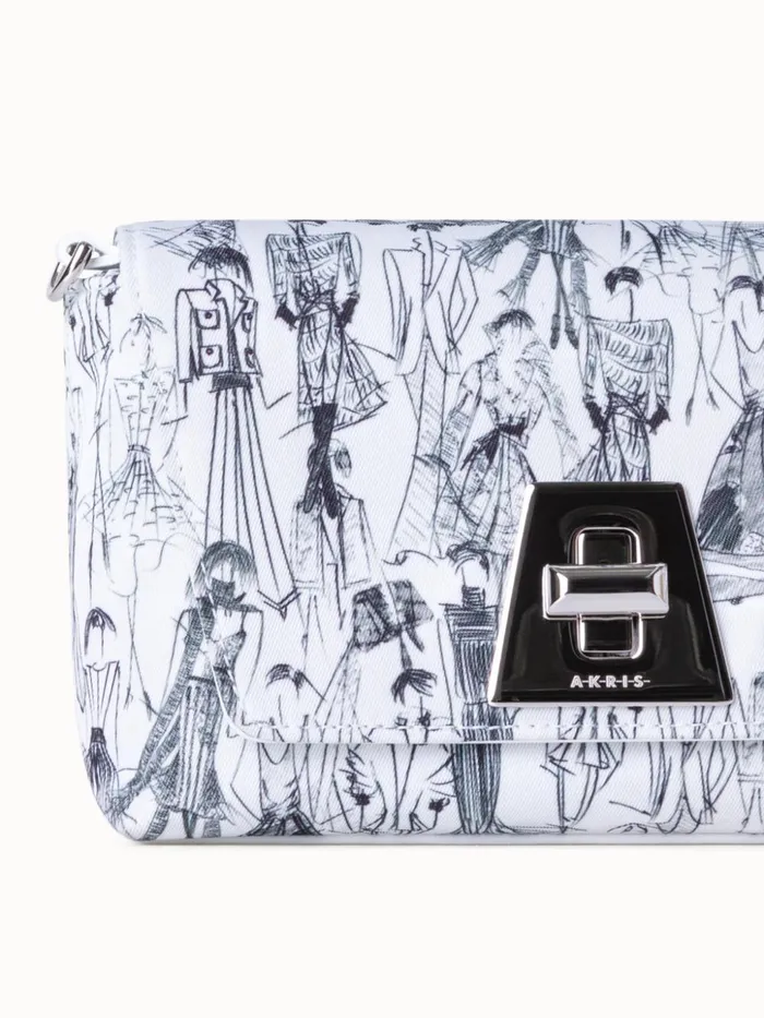 Little Anouk Day Bag With Croquis Print Croquis Print Women Akris Crossbody Bags