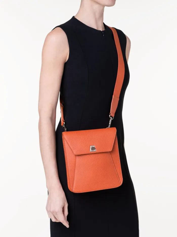 Little Anouk Messenger Bag In Leather Terra Cotta Women Akris Mini Bags