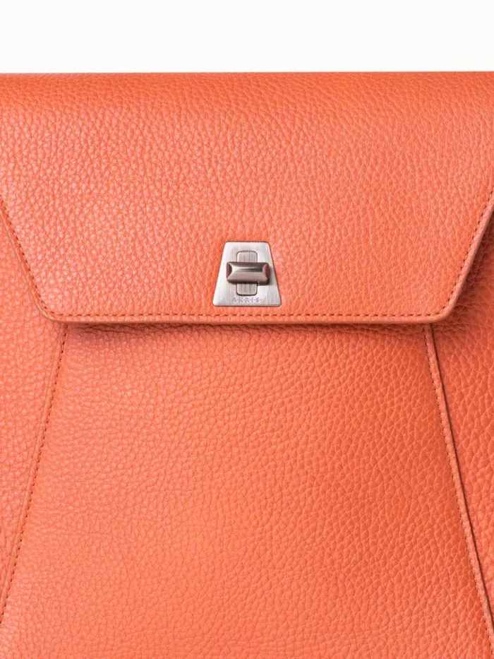 Little Anouk Messenger Bag In Leather Terra Cotta Women Akris Mini Bags