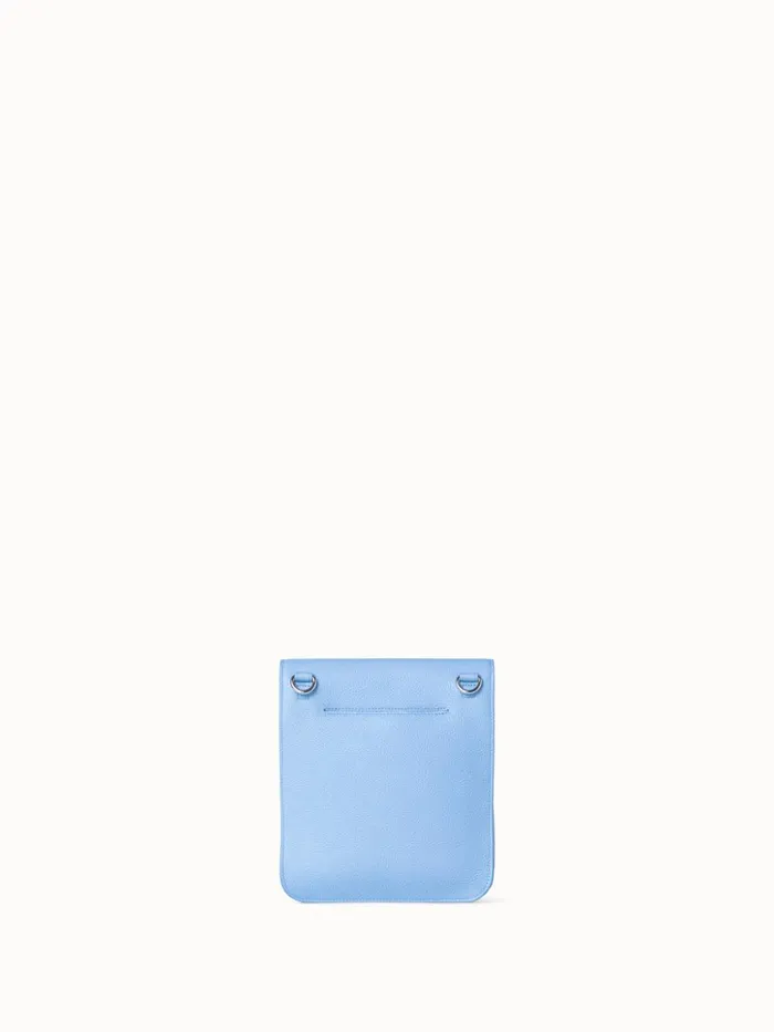 Little Anouk Messenger In Calf Leather Powder Blue Women Akris Messenger Bags