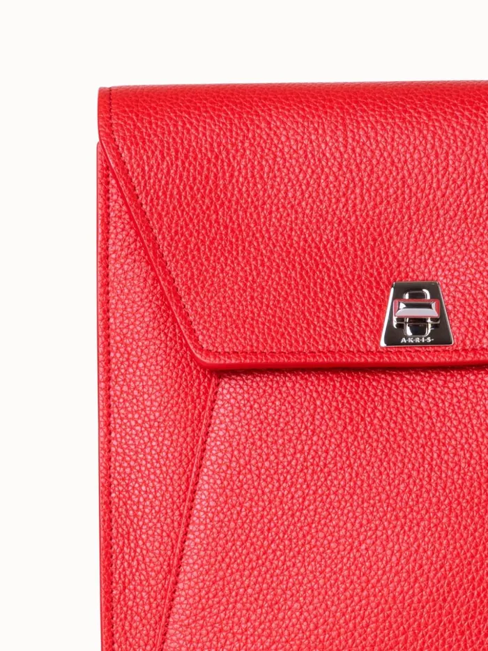 Little Anouk Messenger In Calf Leather Scarlet Women Akris Mini Bags