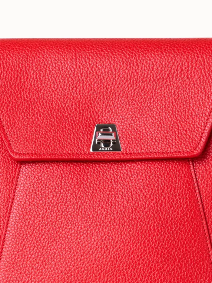 Little Anouk Messenger In Calf Leather Scarlet Women Akris Mini Bags