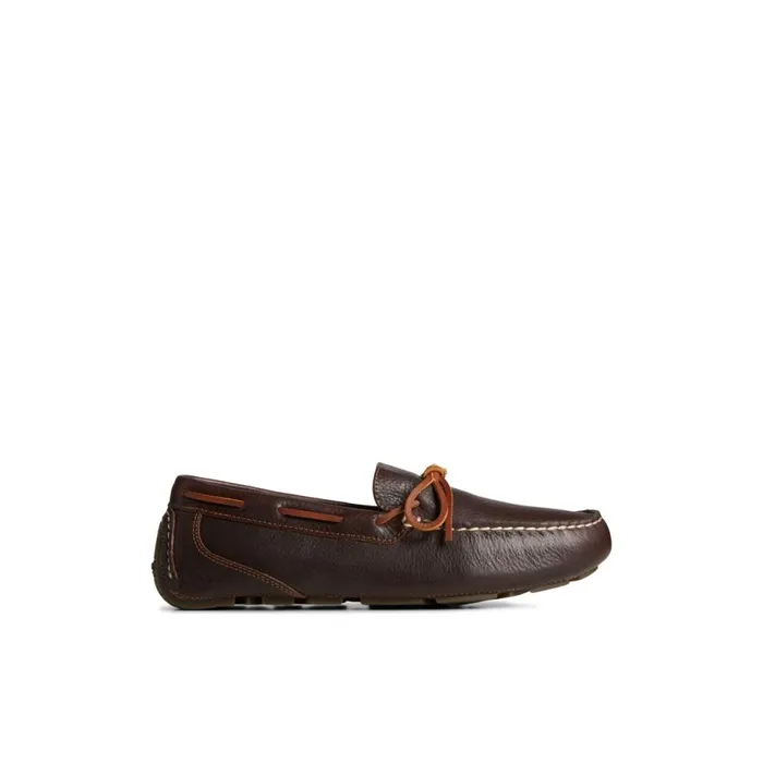 Loafers and Oxfords Men Sperry Davenport Pull Up Leather 1Eye Driver Brown