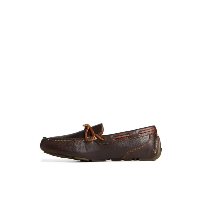 Loafers and Oxfords Men Sperry Davenport Pull Up Leather 1Eye Driver Brown