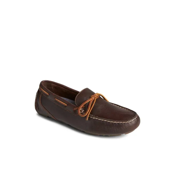Loafers and Oxfords Men Sperry Davenport Pull Up Leather 1Eye Driver Brown