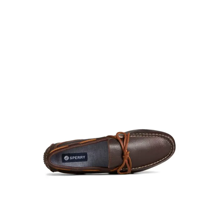 Loafers and Oxfords Men Sperry Davenport Pull Up Leather 1Eye Driver Brown