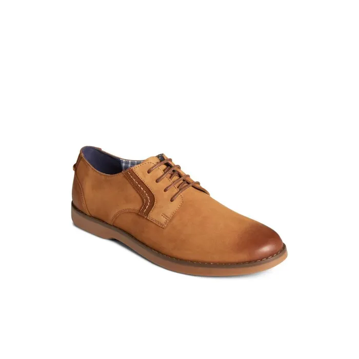 Loafers and Oxfords Men Sperry Newman Oxford Dress Shoe Medium Beige Leather Nubuck