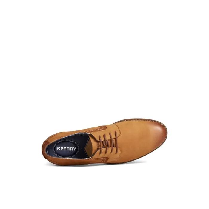 Loafers and Oxfords Men Sperry Newman Oxford Dress Shoe Medium Beige Leather Nubuck