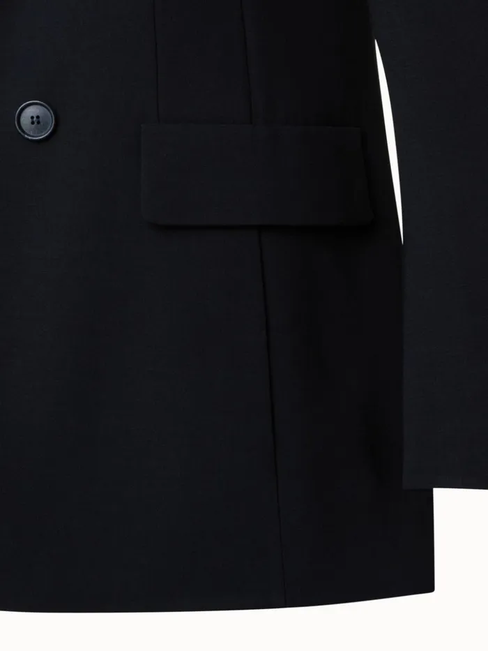 Long Jacket In Wool DoubleFace Black Women Akris Jackets