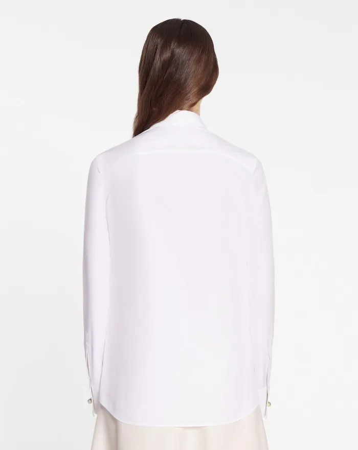 Long Sleeve Shirt In Poplin Optical White Women Lanvin Tops
