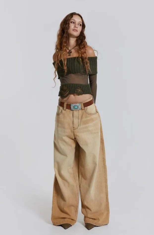 Long Sleeve Tops Women Jaded London Nova Off The Shoulder Mesh Top