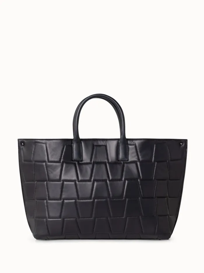 Medium Ai Messenger Bag In Trapezoid Quilt Black Women Akris Tote Bags