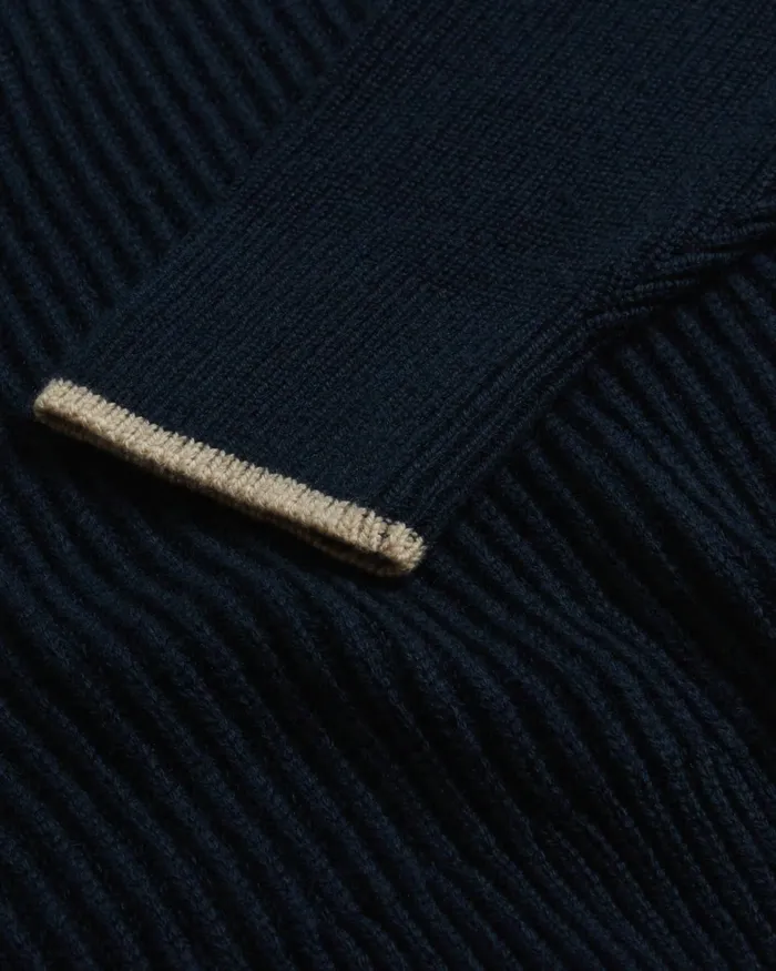 Men ADEMY 8211 Ribbed Knit Polo Neck Jumper Navy Ted Baker Jumpers and Knitwear Men ADEMY 8211 Ribbed Knit Polo Neck Jumper Navy Ted Baker Jumpers and Knitwear