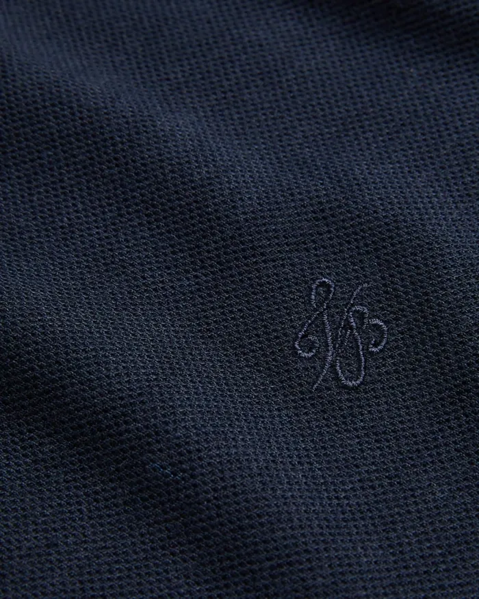 Men AROUE 8211 Short Sleeve Polo Shirt With Suedette Trim Navy Ted Baker Polo Shirts Men AROUE 8211 Short Sleeve Polo Shirt With Suedette Trim Navy Ted Baker Polo Shirts