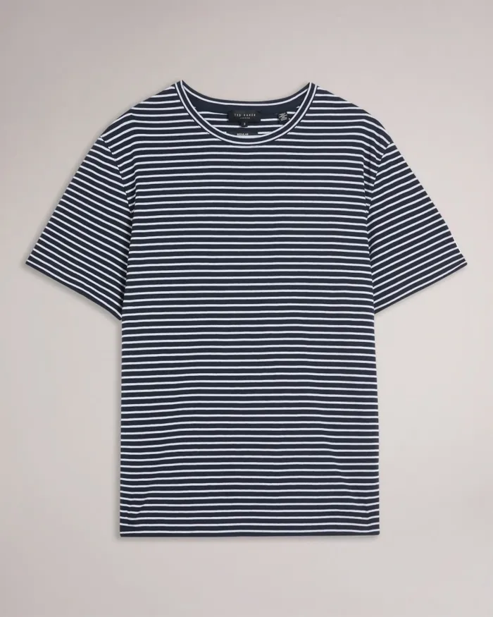 Men ARVAN 8211 Short Sleeve Striped TShirt Navy Ted Baker Tops