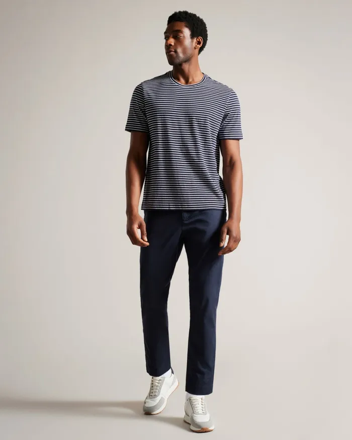 Men ARVAN 8211 Short Sleeve Striped TShirt Navy Ted Baker Tops Men ARVAN 8211 Short Sleeve Striped TShirt Navy Ted Baker Tops