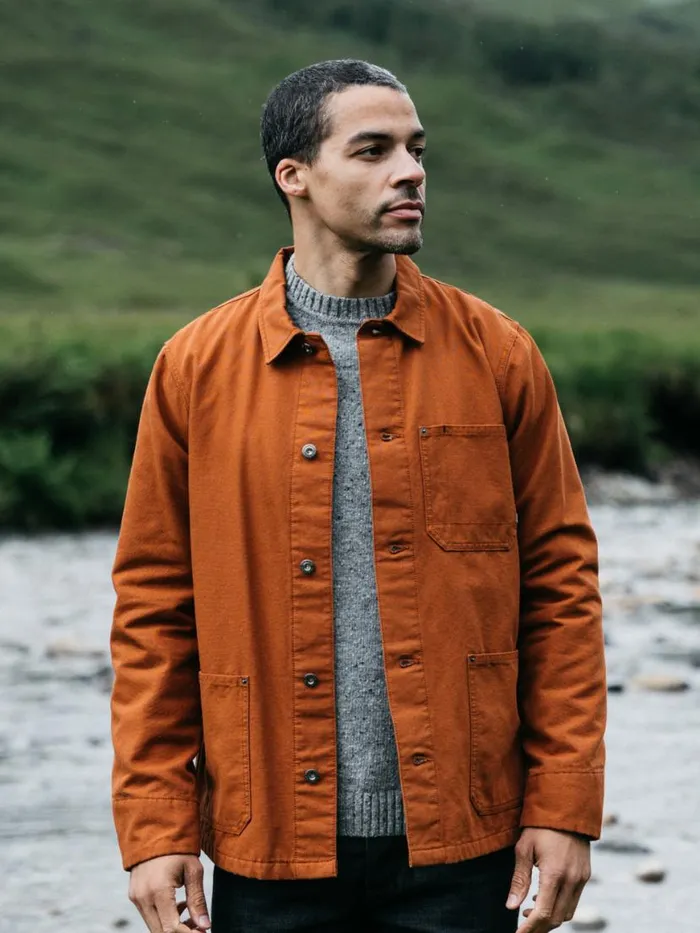 Men Basset Flannel Lined Jacket Sable Finisterre Jackets Coats and Gilets