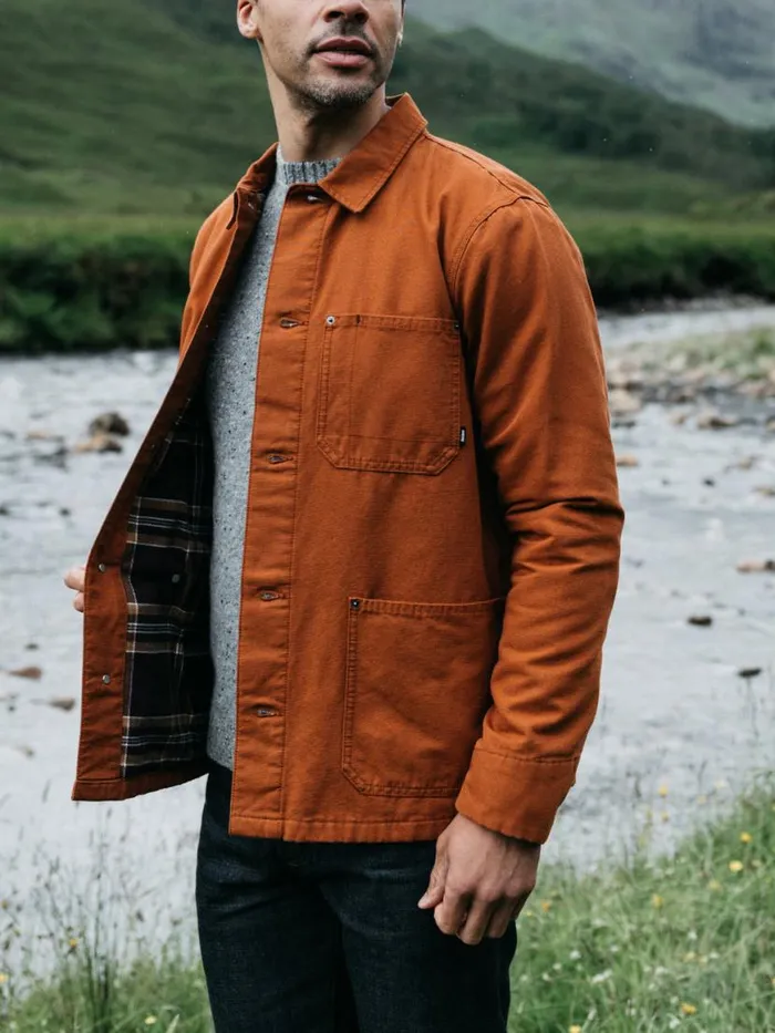 Men Basset Flannel Lined Jacket Sable Finisterre Jackets Coats and Gilets