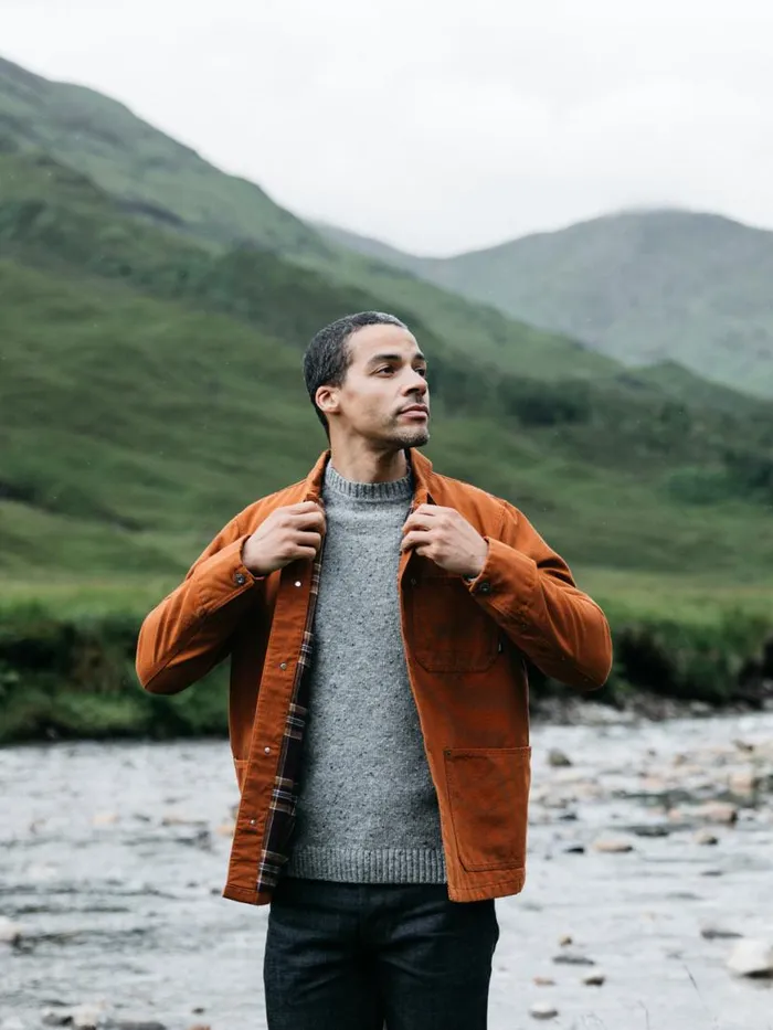 Men Basset Flannel Lined Jacket Sable Finisterre Jackets Coats and Gilets