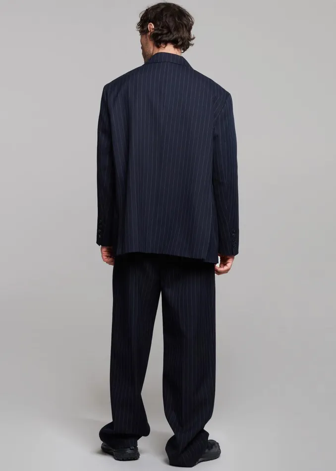 Men Beo Blazer 8211 NavyWhite Pinstripe The Frankie Shop Outerwear