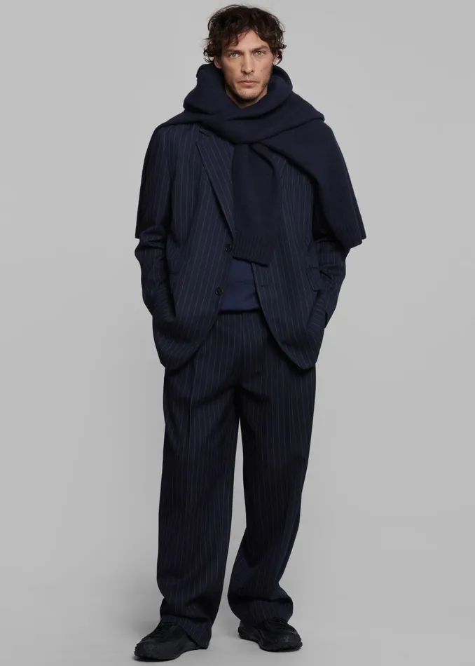 Men Beo Blazer 8211 NavyWhite Pinstripe The Frankie Shop Outerwear