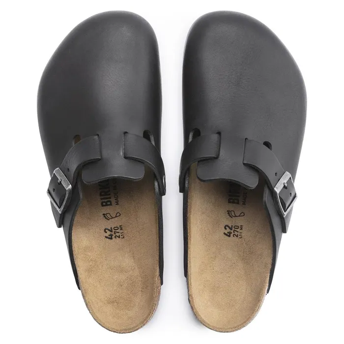 Men Birkenstock Clogs Boston Grip Vintage Wood Black