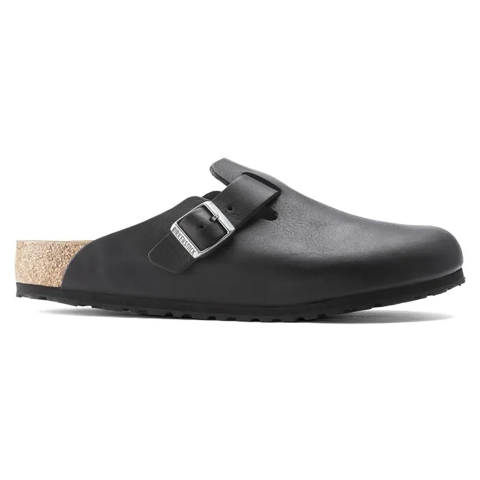 Men Birkenstock Clogs Boston Grip Vintage Wood Black