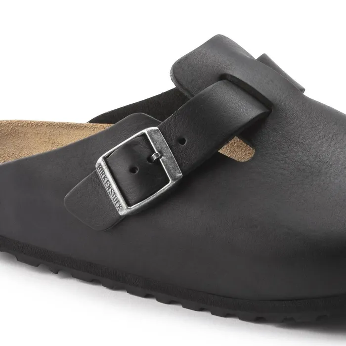 Men Birkenstock Clogs Boston Grip Vintage Wood Black