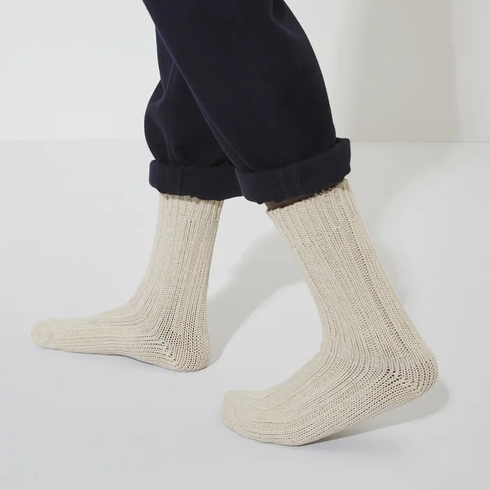 Men Birkenstock Socks Cotton Twist Off White