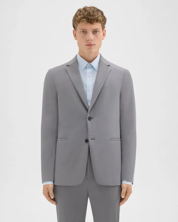 Men Blazers Jackets Theory Clinton Blazer In Precision Ponte Stone