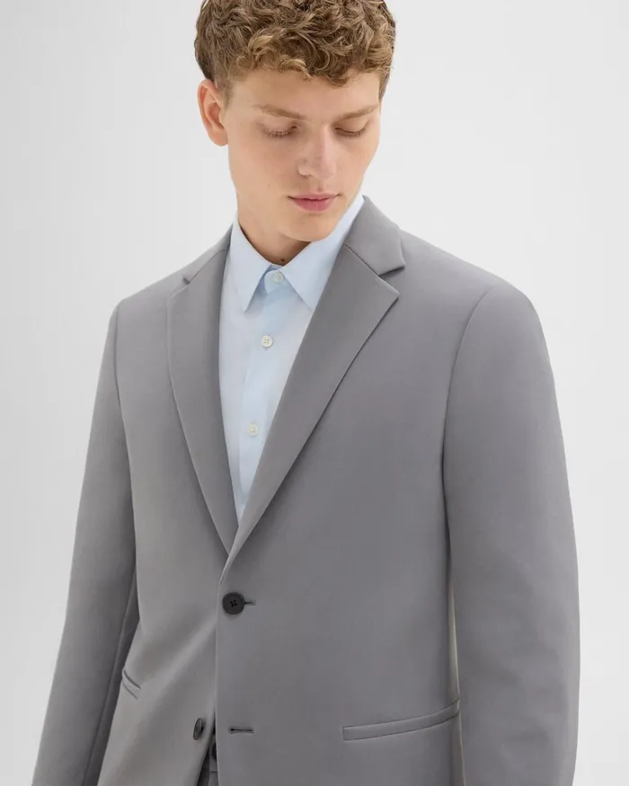 Men Blazers Jackets Theory Clinton Blazer In Precision Ponte Stone
