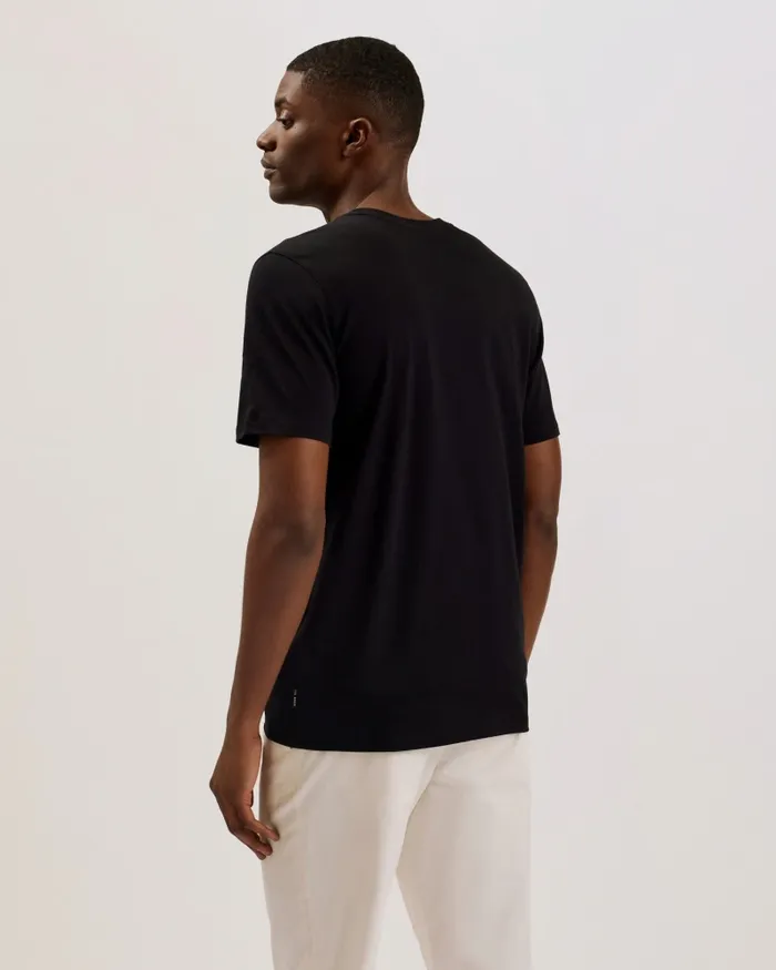Men BRONI 8211 Short Sleeve Branded TShirt Black Ted Baker Tops Men BRONI 8211 Short Sleeve Branded TShirt Black Ted Baker Tops