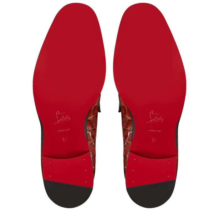 Men Chambelimoc Loafers 8211 Alligator Embossed Calf Leather 8211 Acajou Christian Louboutin Loafers and Moccasins