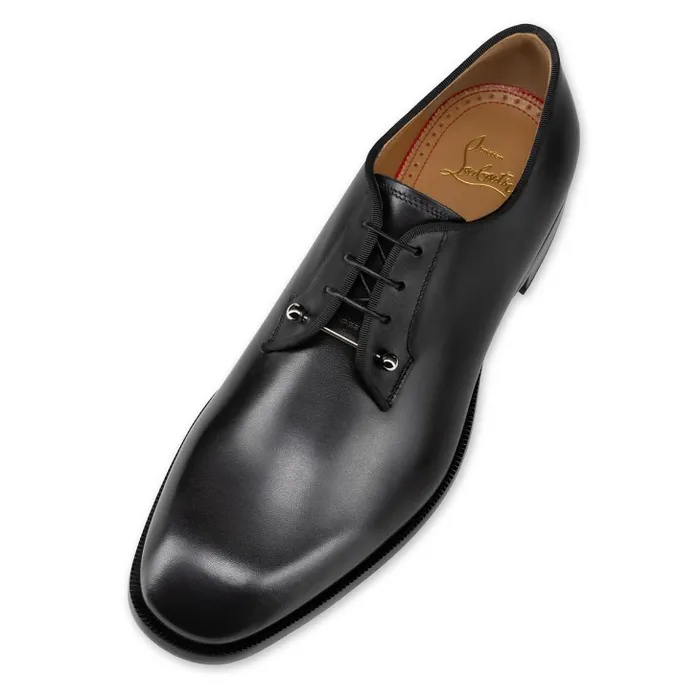 Men Chambeliss Derbies 8211 Calf Leather 8211 Black Christian Louboutin Buckles and Laceups