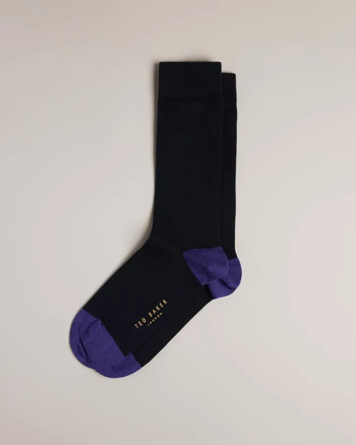 Men CLASIC 8211 Plain Socks Blue Ted Baker Socks
