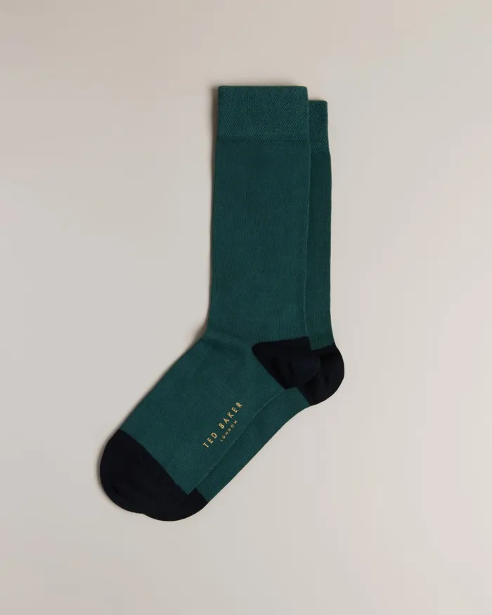Men CLASIC 8211 Plain Socks Dark Green Ted Baker Socks