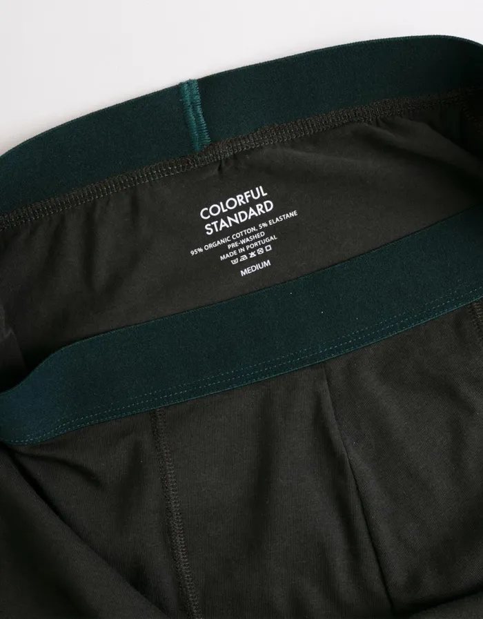 Men Classic Organic Boxer Briefs Hunter Green Colorful Standard Underwear
