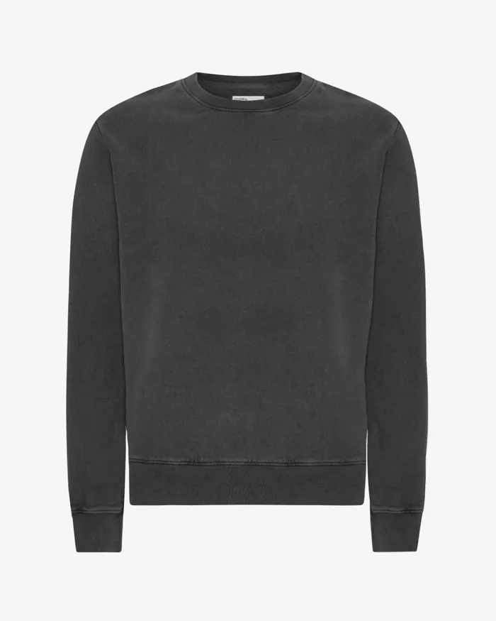 Men Classic Organic Crew Faded Black Colorful Standard Crewneck Sweatshirts