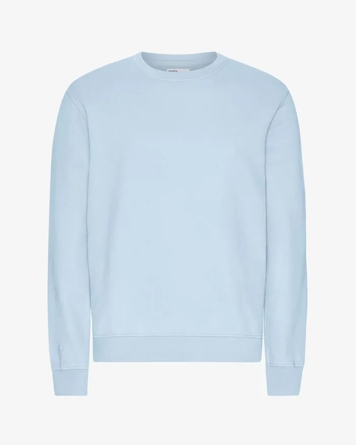Men Classic Organic Crew Polar Blue Colorful Standard Crewneck Sweatshirts