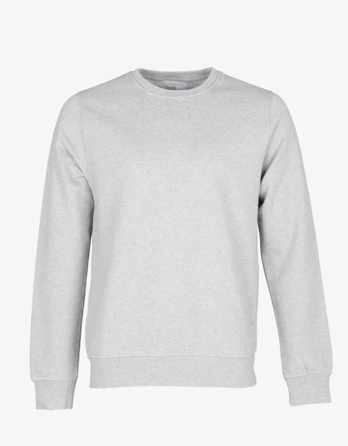Men Classic Organic Crew Snow Melange Colorful Standard Crewneck Sweatshirts