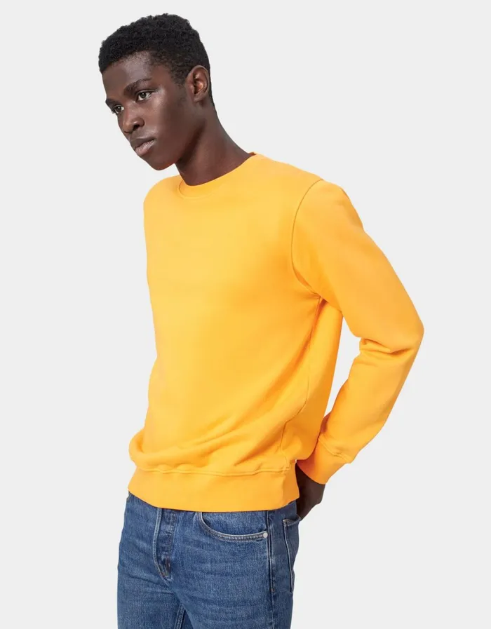 Men Classic Organic Crew Soft Lavender Colorful Standard Crewneck Sweatshirts