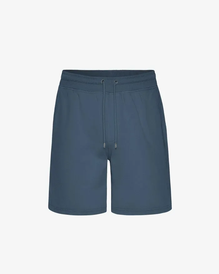 Men Classic Organic Sweatshorts Petrol Blue Colorful Standard Shorts