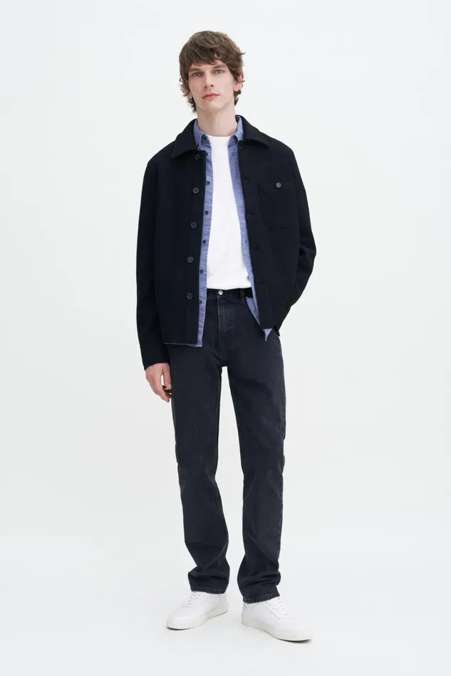 Men Classic Straight Jeans Charcoal Black Filippa K Jeans