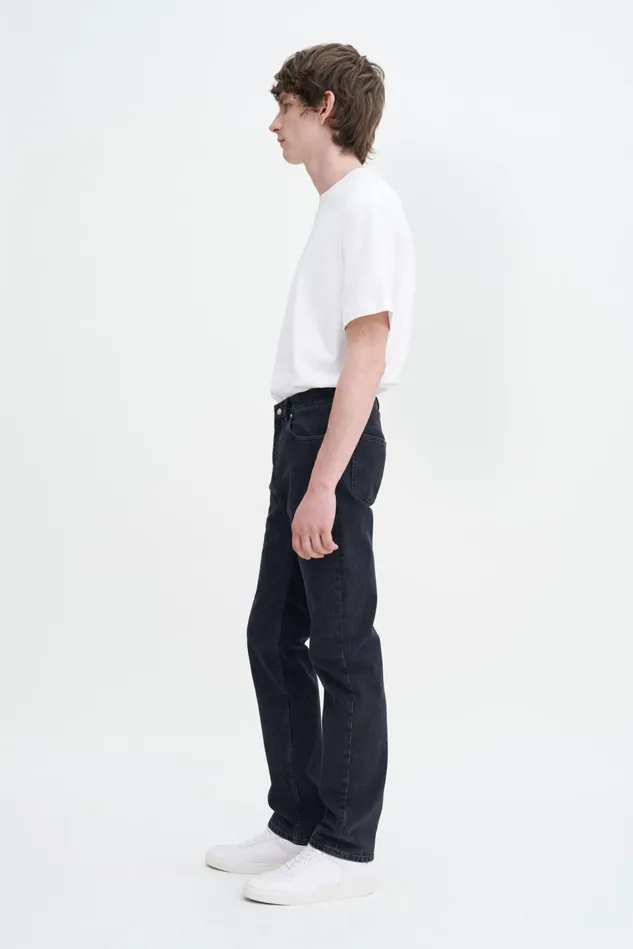 Men Classic Straight Jeans Charcoal Black Filippa K Jeans